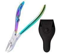 Premium 440C Stainless Steel Heavy Duty Toenail Clippers - 15 mm Wide Jaw, Ergonomic Anti-Slip Handle, Podiatrist-Grade Cutter for Thick & Ingrown Nails (Multicolor)