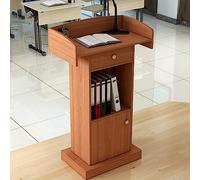 Premium 48" Wooden Podium Stand - Adjustable Lectern for Presentations Events Classrooms & Public Speaking - Ideal for Churches Conferences & Lectures.