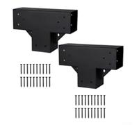Premium 4x4 Inch Corner Bracket Kit - 3-Way Right Angle Brackets for Elevated Wood Structures - Durable Woodwork Hardware (2 Pack)
