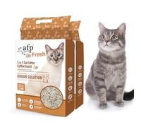Premium 5-in-1 Mixed Tofu Cat Litter, 12L (2Pack) Flushable, Rapid Clumping,Fast Absorption,Low Dust, Easy Scooping,7/24 Odor Control Nature Pellet Kitty Litter (Coffee Cat Litter)
