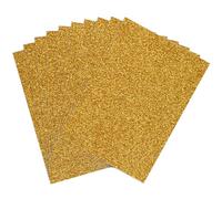 Premium 5-Pack A4 Gold Glitter Card 350gsm by Blitz Craft, Extra Thick Double Sided Non Shed Glitter Cardstock for Cricut, Cake Toppers, Scrapbooking, Wedding Invitations & DIY Craft Paper Projects