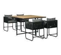 Premium 5-PC Rattan Dining Set: Stylish, Space-saving & Comfortable Outdoor Furn