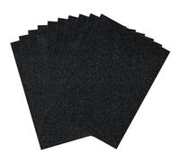 Premium 50-Pack A4 Black Glitter Card 350gsm by Blitz Craft, Extra Thick Double Sided Non Shed Glitter Cardstock for Cricut, Cake Toppers, Scrapbooking, Wedding Invitations & DIY Craft Paper Projects