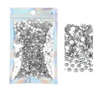 Premium 5000Pcs Resin Rhinestones, 3mm Flat Back Crystal Diamantes for Crafts, Hotfix Glitter Sequins Embellishments Gemstones for Nail Art, Clothing, Cups, DIY Decoration (Silver/Clear)