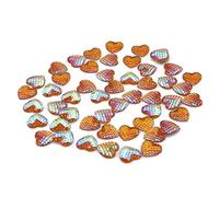 Premium 50Pcs Heart Shape Fish Scales Resin Spacers Glitter Scales Pads For Making Women Jewelry Yellow Fashion processing