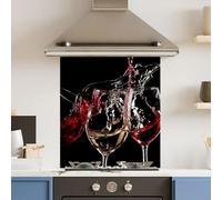Premium 59.5 x 74.5cm 3 Wine Glasses 6mm Glass Toughened Kitchen Splashback