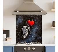 Premium 59.5 x 74.5cm Love Space 6mm Glass Toughened Kitchen Splashback