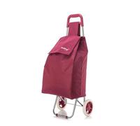 Premium 59Ltr Foldable Trolley on Wheels, Hard Wearing & Lightweight Trendy Collapsible Push/Pull Cart for Easy Storage with 1 Year Guarantee (Maroon)