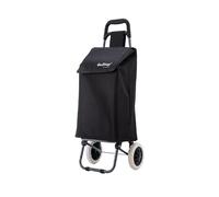 Premium 59Ltr Foldable Trolley on Wheels, Hard Wearing & Lightweight Trendy Collapsible Push/Pull Cart for Easy Storage with 1 Year Guarantee (Black)