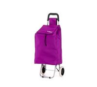 Premium 59Ltr Foldable Trolley on Wheels, Hard Wearing & Lightweight Trendy Collapsible Push/Pull Cart for Easy Storage with 1 Year Guarantee (Plain Purple)