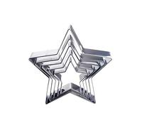 Premium 5pcs Stainless Steel Cookie Cutters Heart Shape Fondant Cutter Star Clever