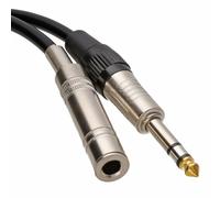Premium 6.35mm TRS Jack Extension Stereo Jack Plug to Socket Cable 3m