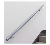 Premium 6/7/8/10/12/24 ft Long Non-Slip Commercial Handrail Kit - Durable Grey Solid Wood Grab Bar for Seniors & Kids - Wall-Mounted Support Rail for Home, Hotel, Office, Nursery Safety