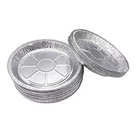 Premium 6" Aluminum Foil Pie Pans 50pcs/Set. Disposable Tin Plates for Pies Tart Quiche