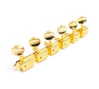 Premium 6 in-Line Vintage Guitar Tuning Pegs - 6R Gold Sealed Machine Heads for Fender Strat/Tele - Smooth Tuning, Stable Performance, Precision Gear, Easy Installation, Guitar Tuner Upgrade