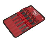PREMIUM 6 Piece 150mm Engineers File Set - Double Cut - Coarse - Comfort Grip