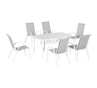 Premium 6 Seater Outdoor Dining Set | Rust-Resistant | Patio Furniture with Umbr