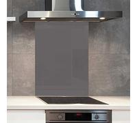 Premium 60 cm x 75 cm Dulux Cocoa Pod Glass 6mm Kitchen Splashback Heat Resistant Toughened Polished Edges - Back Splash Back Coloured Hob Painted Tempered Splashback