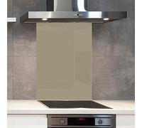 Premium 60 cm x 75 cm Dulux Old Time Olive Glass 6mm Kitchen Splashback Heat Resistant Toughened Polished Edges - Back Splash Back Coloured Hob Painted Tempered Splashback