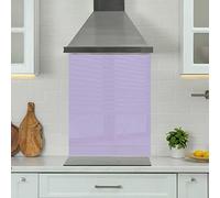 Premium 60 cm x 75 cm Purple Glass 6mm Kitchen Splashback Heat Resistant Toughened Polished Edges - Back Splash Back Coloured Hob Painted Tempered Splashback