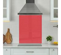 Premium 60 cm x 75 cm Red Glass 6mm Kitchen Splashback Heat Resistant Toughened Polished Edges - Back Splash Back Coloured Hob Painted Tempered Splashback