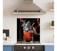 Premium 60 x 65cm Old Fashioned 6mm Glass Toughened Kitchen Splashback