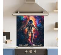 Premium 60 x 70cm Floating Space 6mm Glass Toughened Kitchen Splashback
