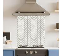 Premium 60 x 70cm Leaf Arrows 6mm Glass Toughened Kitchen Splashback