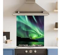 Premium 60 x 70cm Northern Lights 6mm Glass Toughened Kitchen Splashback