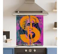 Premium 60 x 70cm Vibrant Dollar 6mm Glass Toughened Kitchen Splashback
