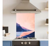 Premium 60 x 90cm Summer Evening 6mm Glass Toughened Kitchen Splashback