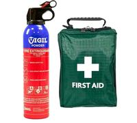 Premium 600 Gram ABC Powder Fire Extinguisher & Large First Aid Kit Fully Stocked