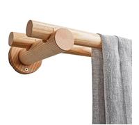 Premium 63-Inch Ash Wood Double Curtain Rod for 100-320CM Sturdy & Elegant Design Heavy-Duty Load-Bearing Ideal for Stylish Home Décor.