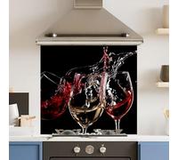 Premium 65 x 60cm 3 Wine Glasses 6mm Glass Toughened Kitchen Splashback
