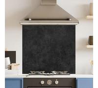 Premium 65 x 60cm Black Marble 6mm Glass Toughened Kitchen Splashback