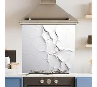 Premium 65 x 60cm Cracked Wall 6mm Glass Toughened Kitchen Splashback