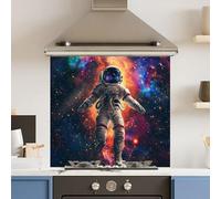 Premium 65 x 60cm Floating Space 6mm Glass Toughened Kitchen Splashback