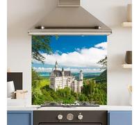 Premium 65 x 60cm Forest Castle 6mm Glass Toughened Kitchen Splashback