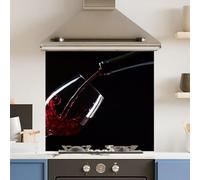 Premium 65 x 60cm Red Wine 6mm Glass Toughened Kitchen Splashback