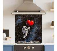 Premium 65 x 70cm Love Space 6mm Glass Toughened Kitchen Splashback