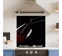 Premium 65 x 70cm Red Wine 6mm Glass Toughened Kitchen Splashback