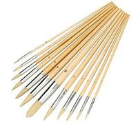Premium 675298 Artists Paint Brush Set 12pce Pointed Tips Fast Shipping