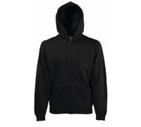 Premium 70 30 Hooded Zip-Up Sweatshirt Hoodie Fruit Of The Loom Black XXXL