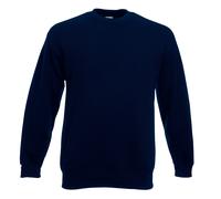 Premium 70 30 Set-In Sweatshirt Fruit Of The Loom Mid Navy XXXL