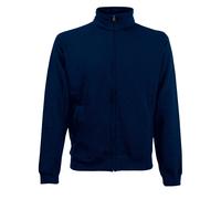 Premium 70 30 Zip Neck Sweatshirt Fruit Of The Loom Mid Navy XXXL