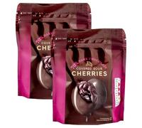 Premium 70% Dark Chocolate Covered Sour Cherries, Luxuriously Coated Infused Cherries, 260g (2 x 130g)