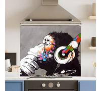 Premium 70 x 60cm Colourful Thought 6mm Glass Toughened Kitchen Splashback