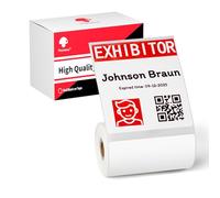 Premium 70x80mm Thermal Labels for M421 Label Printer - Phomemo High-Contrast Red/Black Labels for Warning Label, Exhibition, Inventory Home & Retail (100 pcs/Roll)