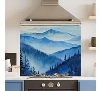 Premium 74.5 x 59.5cm Autumn Mist 6mm Glass Toughened Kitchen Splashback
