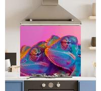 Premium 74.5 x 59.5cm Chameleon 6mm Glass Toughened Kitchen Splashback